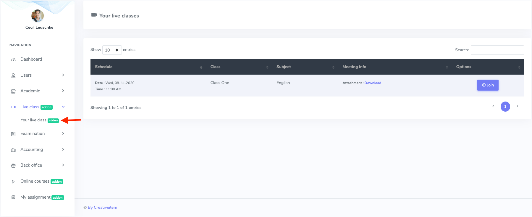 Introducing Your Live Class Student Introducing Your Live Class Student