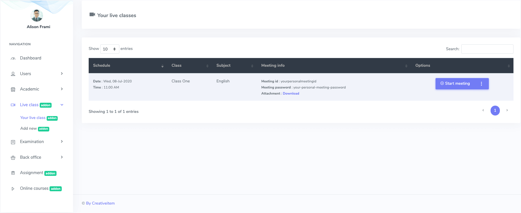 Introducing Your Live Class Teacher Introducing Your Live Class Teacher