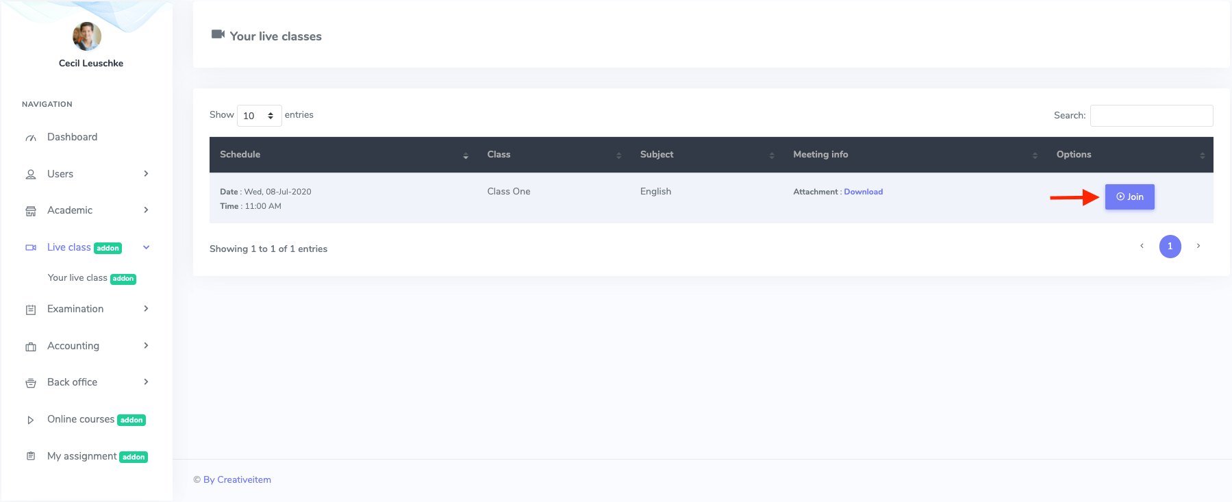 Joining Class Joining Class